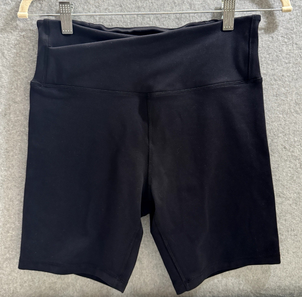 Outdoor Voices Women's Cloudknit Bike Shorts Sz M Black Crossover 6" Inseam